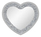 Le Tapis Heart-Shaped Mirror with Silver Diamond Frame - 70cm 1