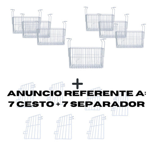 Kit 7 Cesto E 7 Separador De Frutas Picolé Freezer Metalfrio 2