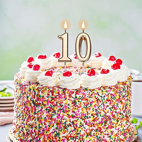 Nuanchu Birthday Candles Number 10 Cake Number Candle 3