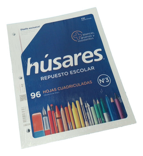 Húsares N3 Escolar Refill 96 Sheets 3