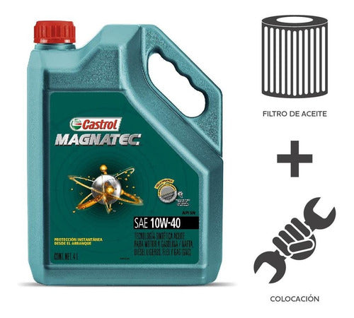 Oil Change Castrol 10w40 + Oil + Installation Suran 1.6 1