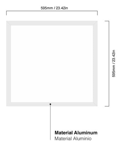 Demasled Panel Led 60x60cm 48w Warm White Backlight 220v 1