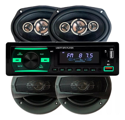 Infinity Tech Estereo 920D Fijo + Jgo Parlantes 6.5'' + 6x9 1