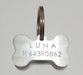 Luna Accesorios Personalized Dog Tag - Bone Shape, Double-Sided Engraving 0