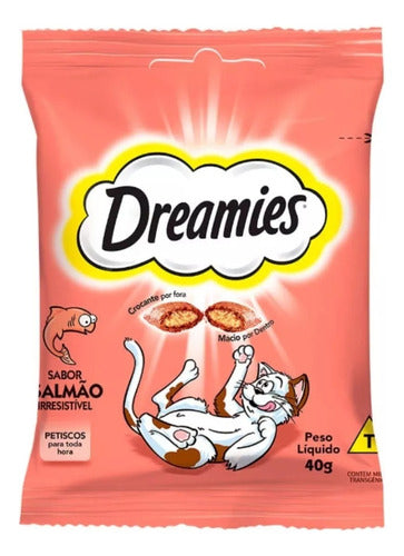 Petisco Gatos Dreamies Carne,frango,queijo,salmao 40g Cada 4