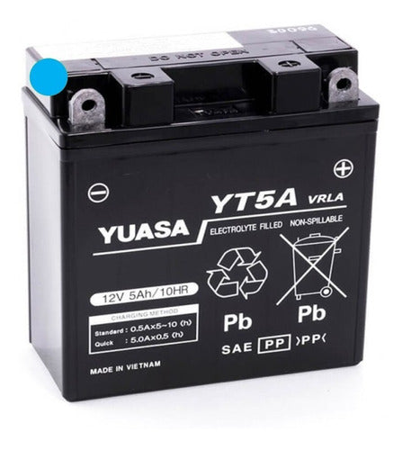 Yuasa 12N5-3B Battery for 110 Motorcycles Smash Crypton Wave 0