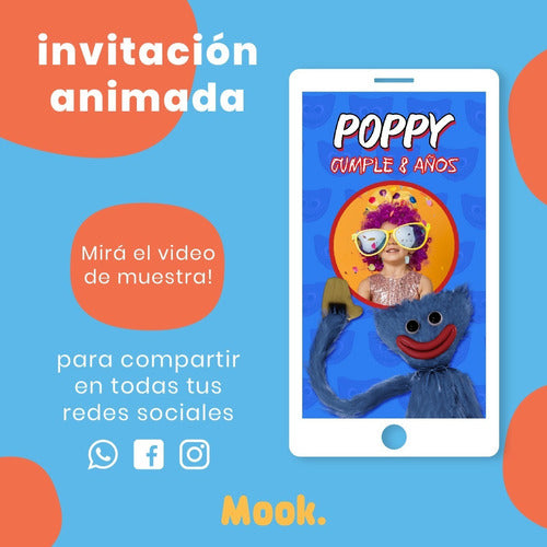 Huggy Wuggy Animated Digital Video Invitation 1