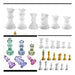 AIUARTESANAS Mold Silicone Set 6 Pieces Chess 3D Individual Resin 1