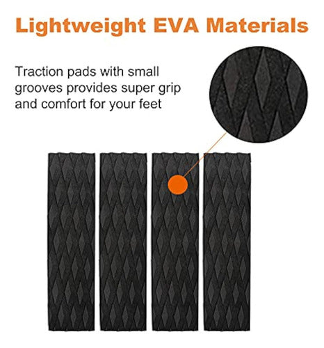 EVA Traction Pads for Surfboard, 4 Pieces 1