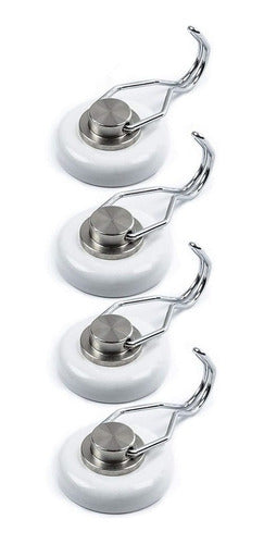 Mavoro 4 Rotating Magnetic Hooks, 29 Kg - White 0