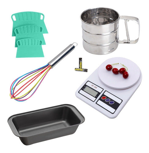 Levys Bazar Pack Set Bakery Scale Kitchen Bundt Pan Piping Bag Sifter 0