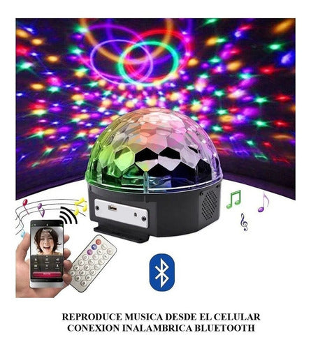 Magic Ball LED Bluetooth Audio-Rhythmic USB Lights DJ + Pendrive 1