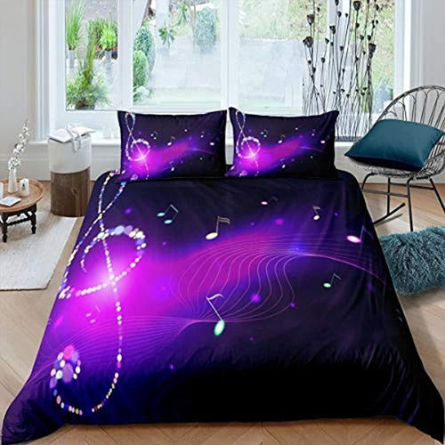 Erosebridal Musical Notes Duvet Cover Set - Double Size 0