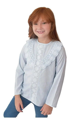 Witty Girls Cotton Embroidered Kindness Blouse for Girls 2