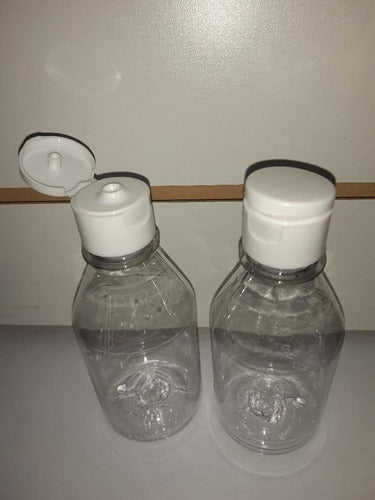Pack of 10 Plastic Pet Bottles 250ml with Flip Top Lid 2