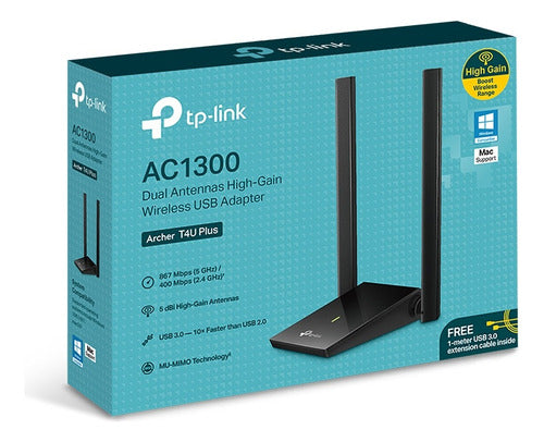 Adaptador Wifi Tp-link Archer T4u Plus Dual Banda 2 Antenas 6