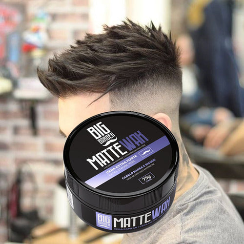 Cera Modeladora Matte Wax Big Barber 75g Pasta Kit 3 Unidad 2