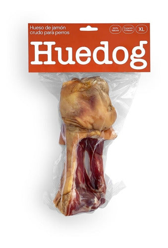 Huedog Natural Raw Ham Bone Toy for Dogs XL 3 Pack 0