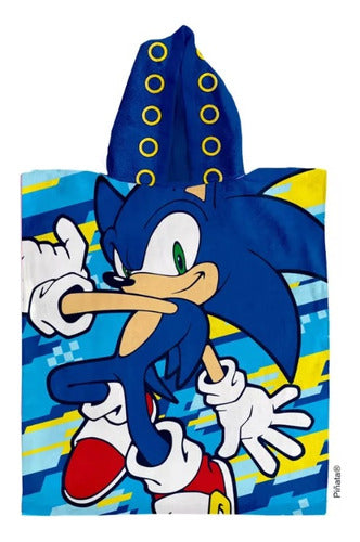 Poncho Toalla Toallon Microfibra Piñata Sonic Final Beattle 0