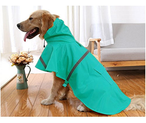 Piloto Impermeable Con Capucha Para Perro Talle L 1