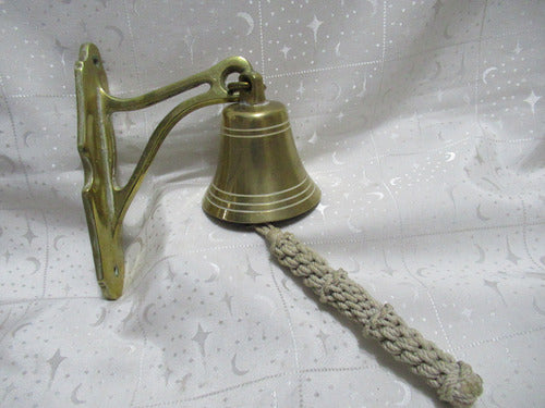 Gran Campana De Bronce Con Soporte Para Pared 0