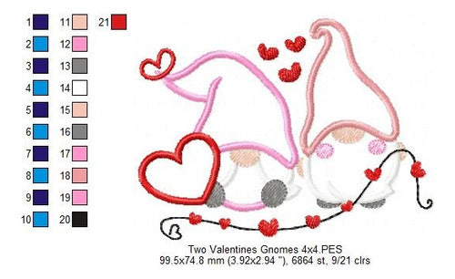 Elma Matrizes Matriz Para Bordados Maquina Valentin Gnomo Duende Amor 2255 1