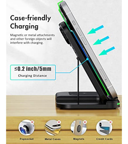 Shenzhen OJD Technology Co.LTD 3-In-1 Wireless Charging Station for Multiple Devices 3