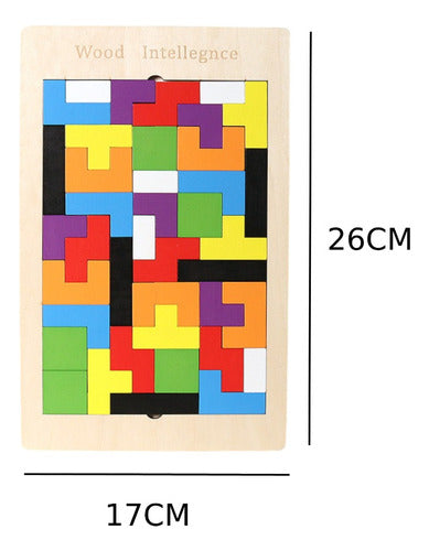 Cubeta Toys Tetris Wooden Puzzle Tangram Educational Toy for Kids 1