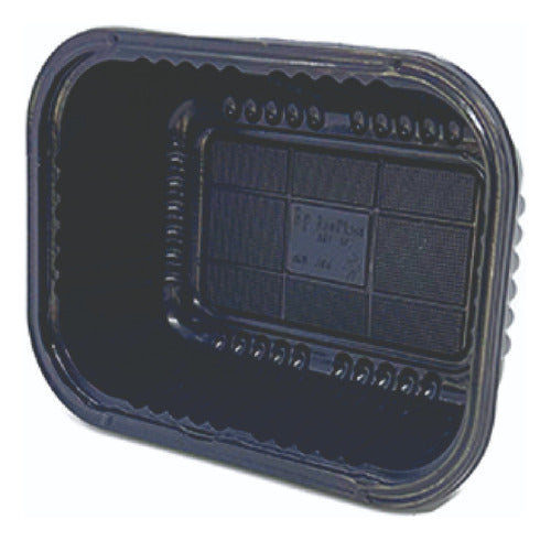 Market Paper Black PET Tray 103 18.4cm X 13.3cm X 4.2cm X 100u 1