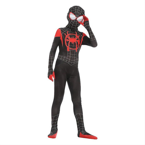 Party Disfraz Miles Morales Spiderman Lycra Grandes 1