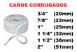 Caño Corrugado Blanco Ignifugo 1 Pulgada Por 25 Mts 5