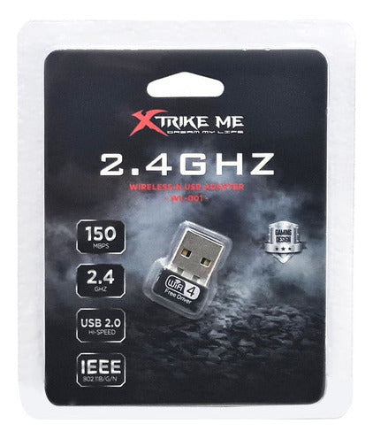 Tarjeta Red Usb Xtrike Me 2.4 Ghz 150 Mbps Reales Adaptador 1