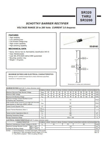 Diodo Schottky Sr3200 3a 200v Itytarg 1