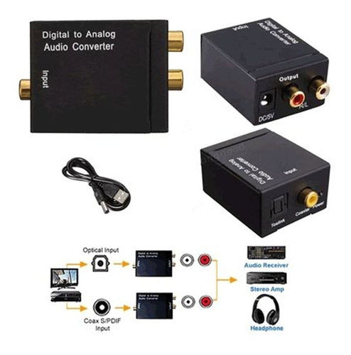 Digital Optical Toslink to RCA Analog Audio Converter 3