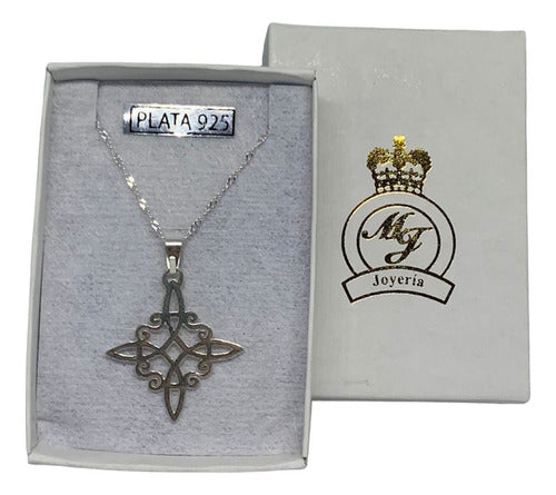 925 Silver Witch Knot Pendant Necklace 0