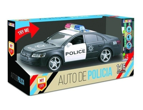 Magnific Police Car Scale 1:16 With Lights And Sound 0