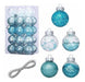 LessMo Blue Christmas Ball Ornaments - 6cm X 30u 0