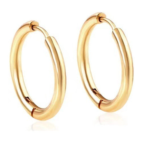 Tiendainline Surgical Steel Hoop Earrings for Men and Women 1