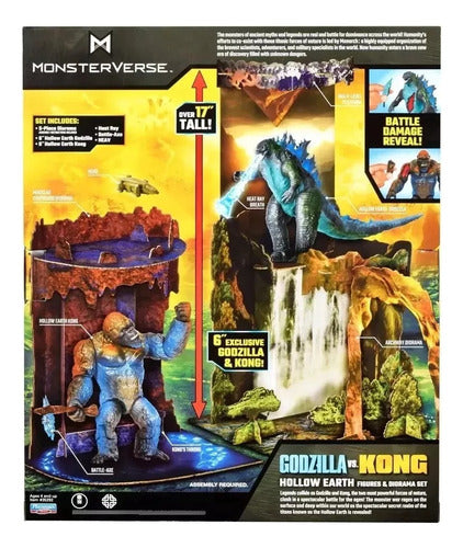 Playmates Godzilla Vs Kong Set Hollow Earth Figures And Diorama With Accessories 2