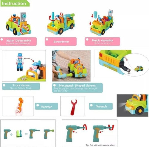 Camion Truck Tool Equipado Con Taladro Electrico 1