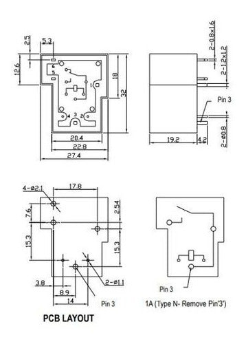 Rele Relay Bobina 220v Alterna 30a Normal Abierto 4 Pines 1