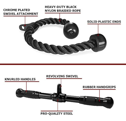 A2zcare Lat Pull Down Cable Machine Attachment - 4