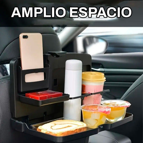 Bandeja Organizadora Comida Bebida Celular Para Auto Suv 5