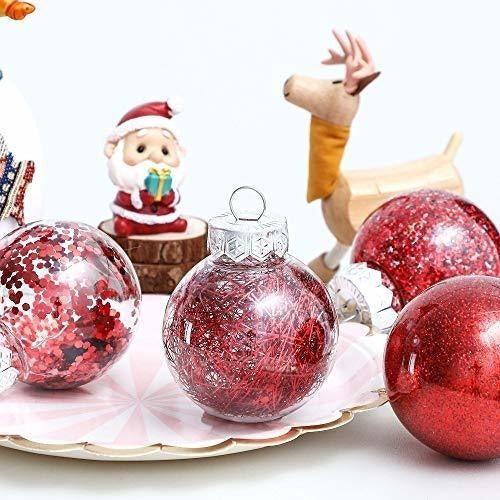 Bolas Para Arbol De Navidad Con Relleno Rojo- 6cm X 30u. 5