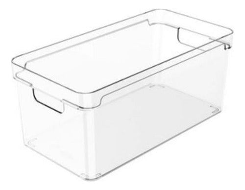 Caja Cesto Organizador Plástico Transparente 30x15x13 Cm Ou 0