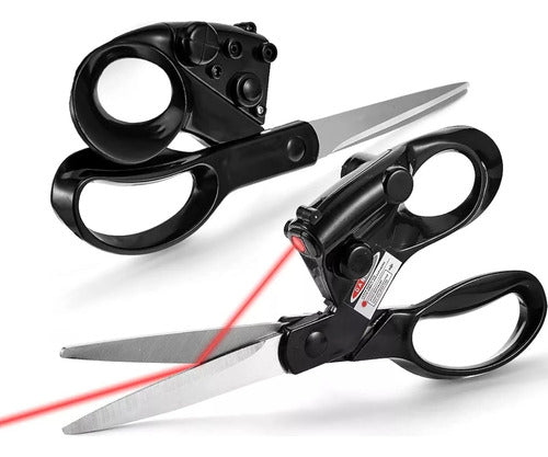 Genius.Uy Laser Guide Precision Scissors Straight Cut Battery Operated 0