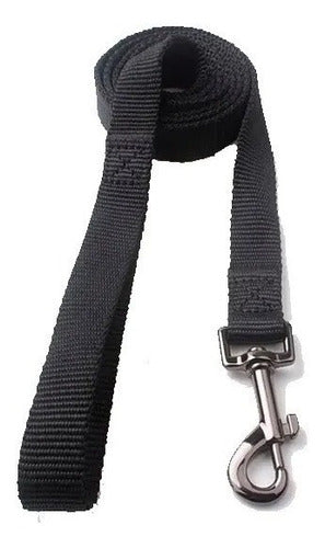 Adjustable Reinforced Black Pet Harness + Leash Set 2