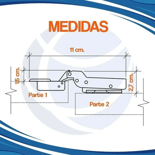 Bisagra Cierre Suave Para Mueble 35mm Codo 9 X10 Unidades 3