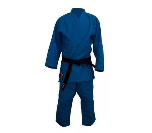 Shiai Judogi Shiai Traje Tramado Mediano Azul 0 A 3 Uniforme Judo 0