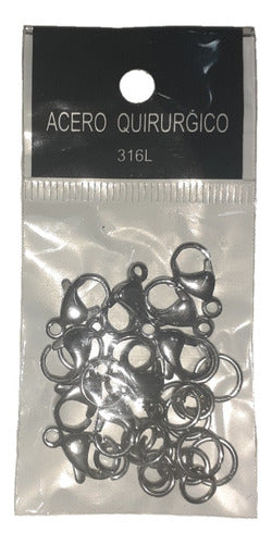 10 Large Complete Surgical Steel Clasps Set 2